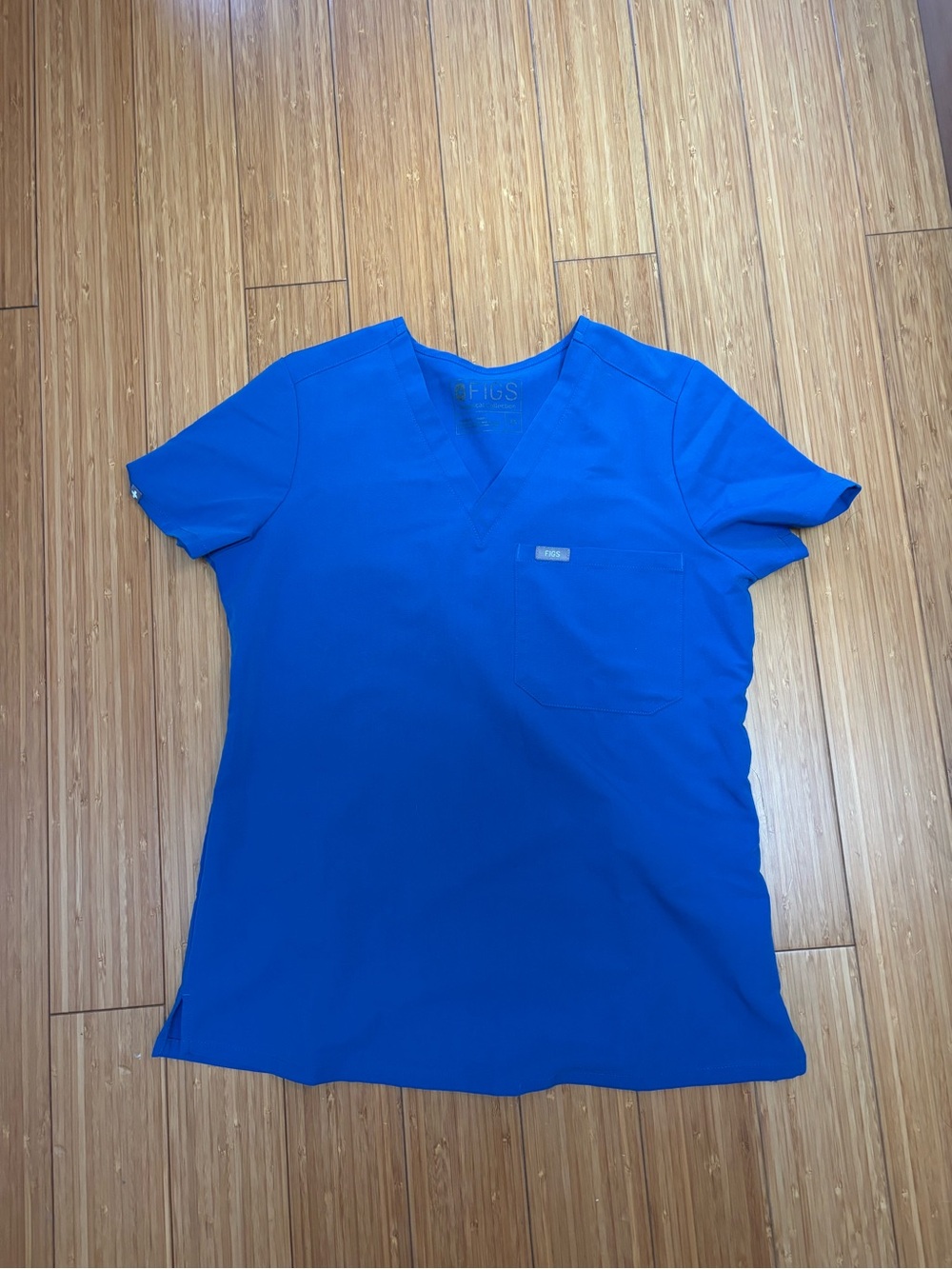 Figs Women's V-Neck Scrub Top in Royal Blue